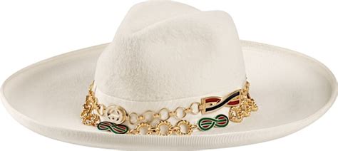 gucci copwboy hat|white double chain cowboy hat.